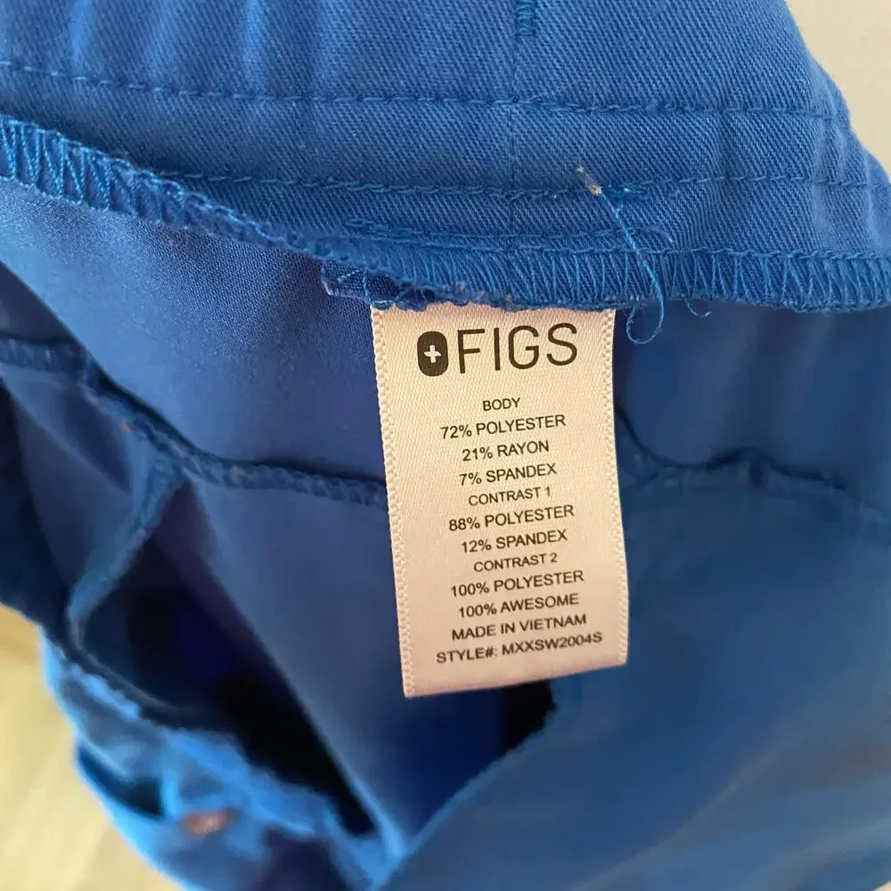 FIGS Royal Blue Tansen Jogger Scrub Pants Uniform Nurse Doctor Men's XXL Short